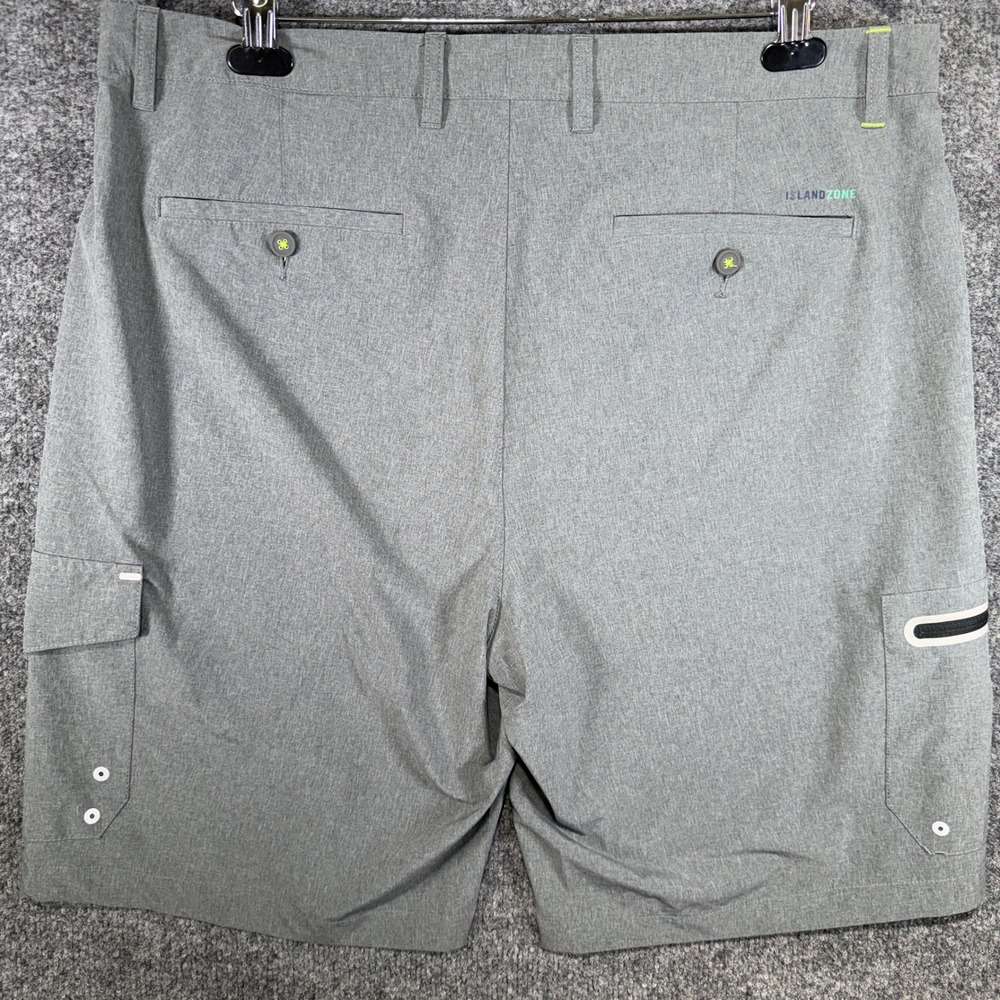 Tommy Bahama IslandZone Hybrid Cargo Shorts Mens 38 Grey Stretch Performance - Picture 2 of 16